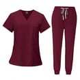 thumbnail image 2 of 2x Conjunto De Uniforme Médico Femenino, Ropa De Trabajo De Enfermera Lavable A Máquina Para Salón De Belleza, 2 of 8