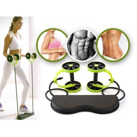 New Sport Core Double AB Roller Wheel Fitness Abdominal Exercises Equipment Waist Slimming Trainer at Home