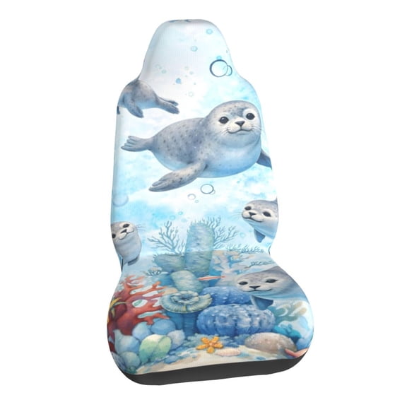 Seal Ocean Wildlife Car Seat Covers Stretch Car Seat Protectors Universal Fit