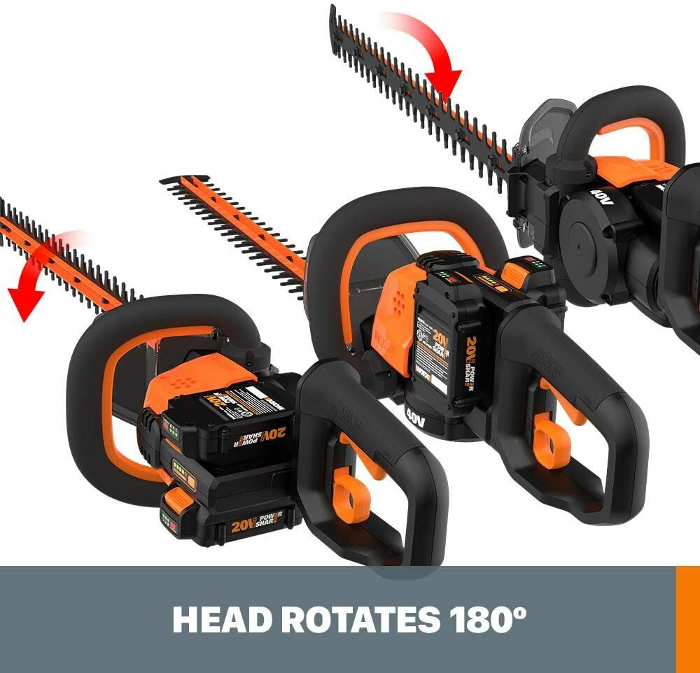Worx WG284.9 40V Power Share 24" Cordless Hedge Trimmer (Tool Only) - image 4 of 10