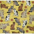 thumbnail image 4 of oneOone Cotton Poplin Twill Lime Fabric Cat Dress Material Fabric Print Fabric By The Yard 56 Inch Wide-DJQ, 4 of 4