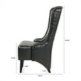 thumbnail image 5 of Wide Wingback Chair with Solid Wood Feet,23.03" PU Living Room Chairs with High Back Design,Side Chair for Bedroom Waiting Room,23.03"W * 30.31"D * 46.46 "H,Weight Capacity 220 LBS,Black, 5 of 7