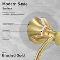 thumbnail image 5 of Woeilo Brushed Gold Bathroom Towel Ring Towel Rack, Rust-Proof Wall-Mounted Bathroom Hardware Accessories SUS 304 Stainless Steel Towel Rack Brushed Gold, 5 of 5