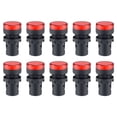 thumbnail image 1 of Unique Bargains 10Pcs AC/DC 110V Indicator Lights, Red LED, Flush Panel Mount 7/8' 22mm, 1 of 7