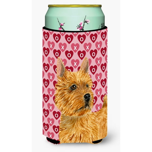 Norwich Terrier Hearts Love and Valentines Day Portrait Tall Boy Hugger
