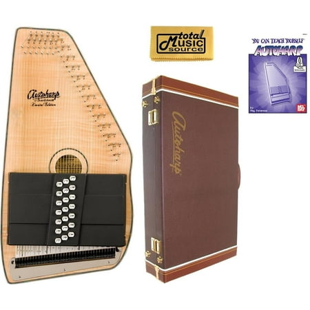 Oscar Schmidt 21 Chord Acoustic/Electric Autoharp, Flame Maple Top, OS11021FNE W/Hard Case, OS11021FNE AC449PACK