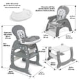 thumbnail image 6 of Badger Basket Envee II Baby High Chair with Playtable Conversion - Gray/Chevron, 6 of 10
