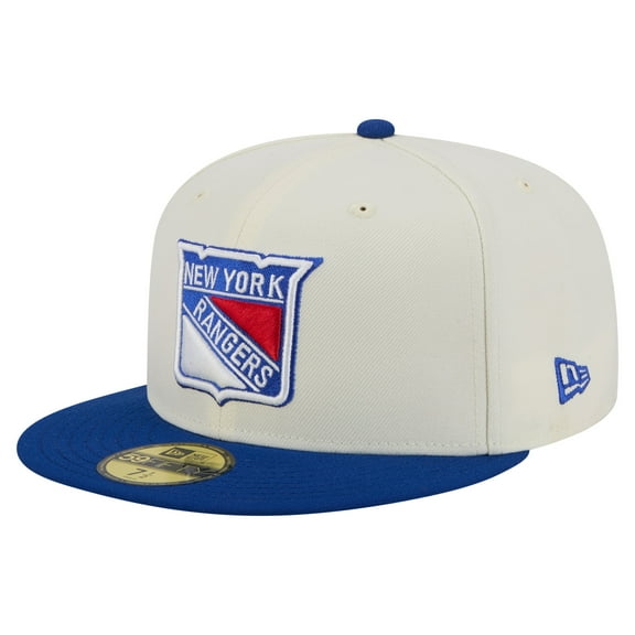 Men's-New Era White New York Rangers Chrome Two-Toned 59FIFTY Fitted Hat