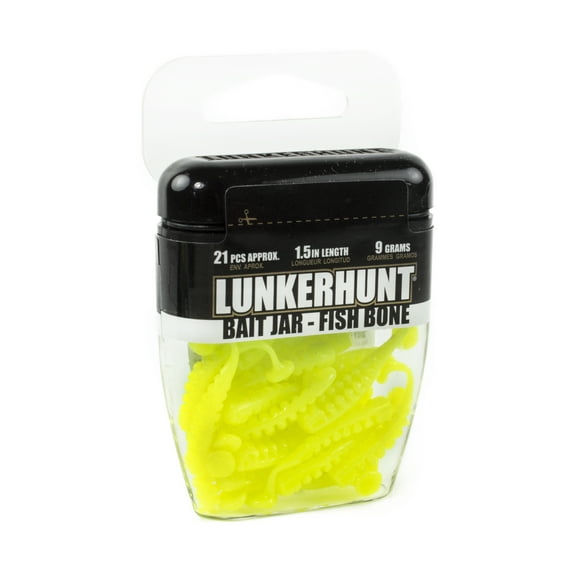 Fish Bone Bait Jar - Chartreuse - 1.5" & 1/3 oz