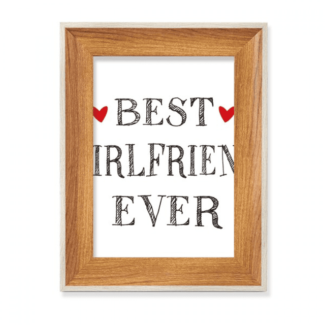 Best girlfriend ever Quote Heart Desktop Wooden Photo Frame Display Picture Art Painting Multiple Sets
