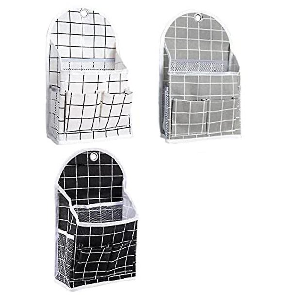 3 bolsas de almacenamiento para colgar en la pared, bolsas de almacenamiento para colgar en el armario, algodón