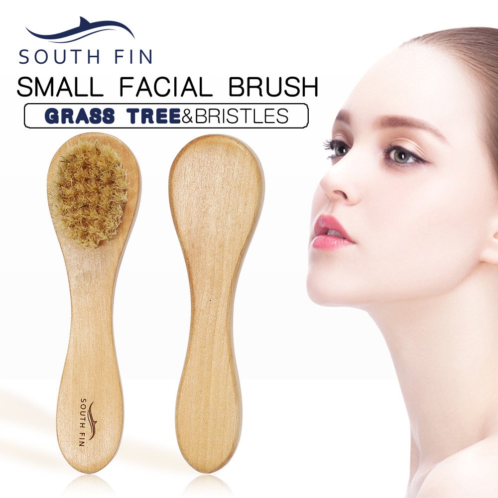 New Natural Bristle Dry Skin Exfoliation Brush Massager Face Brush Body