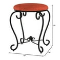 thumbnail image 2 of International Caravan Cambridge Round Vanity Stool in Red Wine, 2 of 2