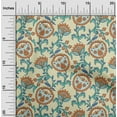 thumbnail image 1 of oneOone Viscose Jersey Light Yellow Fabric Leaves & Flower Floral Fabric For Sewing Printed Crafts Fabric By The Yards 60 Inches Wide, 1 of 5