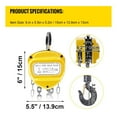 thumbnail image 6 of 2200lbs/1ton Manual Hoist Chain Block Engine Chain Hoist With Lifting Rope, 6 of 6