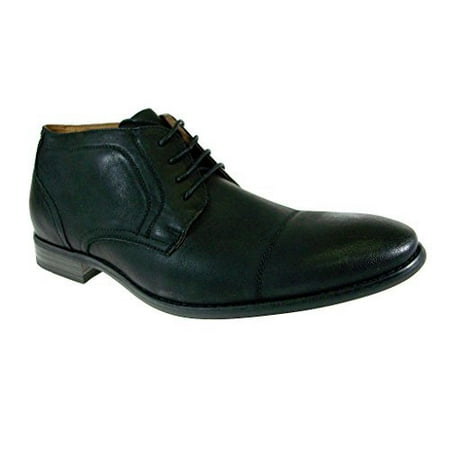 Polar Fox Men's 806001-Black Ankle High Cap Toe Lace Up Boots