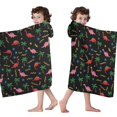 thumbnail image 4 of Pink Dinosaurs Cosmic Stars Hooded Bath Towel，60"x35" for Ages 3 To 12 Kids, Quick Dry Lightweight Soft Microfiber Hood Beach Towel Cover Up for Kids, 4 of 7