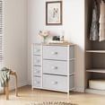 thumbnail image 6 of DWVO 7 Drawers Dresser Storage Tower Bedroom Office Bedside Unit Furniture Gray, 6 of 12