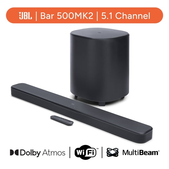 JBL Bar 500MK2 - 5.1 channel soundbar system with Dolby Atmos® - Black