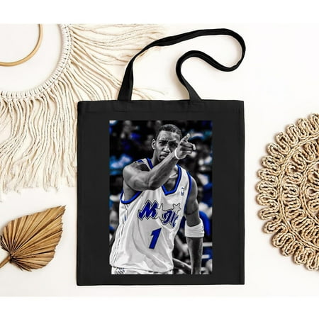 vintage PRIME T-MAC Tracy McGrady in his Prime Pointing & Celebrating Graphic Tote Bag-TH12162