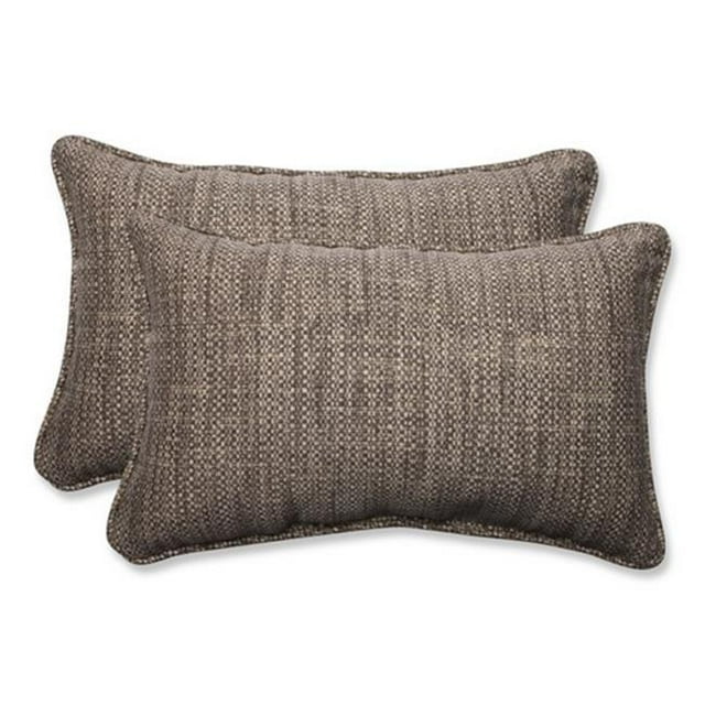 Pillow Perfect 596563 Intérieur-Extérieur Remi Patine Coussin à Jeter Rectangulaire&44; Brun - Lot de 2