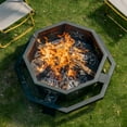 thumbnail image 2 of MistMo Octagon Wood Fire Pit, 42" Metal Firepit Black, 2 of 5