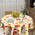 thumbnail image 6 of Fall Pumpkin Round Table Cloth - Autumn Maple Leaf Tablecloth 60 Inch Harvest Mushroom Pine Cones Tablecloths Thanksgiving Table Cover Decorative for Kitchen Dining Holiday Farmhouse, 6 of 6