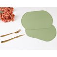 thumbnail image 6 of REGALWOVEN 6 Pack Silicone Placemats for Kitchen Dining Table Decor Washable Heat Resistant Table Placemats Wipeable Table Mat Green 15*10in, 6 of 7