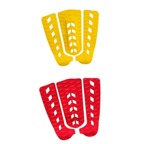 6x Tabla De Surf Surf Paddleboard Traction Pad Tail Pad Deck Grips Amarillo Rojo Zulema Almohadilla de tracción para surf