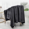 thumbnail image 5 of IR Imperial Rooms Flannel Fleece Bed Blanket 310 GSM Microfiber Lightweight Warm Fluffy Cozy Plush Adult Gray Queen Size, 5 of 16