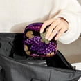 thumbnail image 6 of Grapes Sanitary Napkin Bag Period Purse Small Travel Bag for Men Women Travel Makeup Pouch, 4.7x6.6x6.6 in, Plush Fabric Oxford Cloth Sponge Storage Case for Menstrual Hygiene Products, 6 of 6