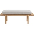thumbnail image 2 of Meridian Furniture Naya Cream Chenille Fabric Bench, 2 of 9