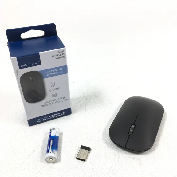 Insignia - Wireless Optical 3-Button Mouse - Black Ns-Pm2Sk3B23