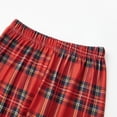 thumbnail image 5 of Christmas Family Pajamas Matching Set Letter Elk Print Long Sleeve Tops and Plaid Pants Sleepwear, 5 of 7