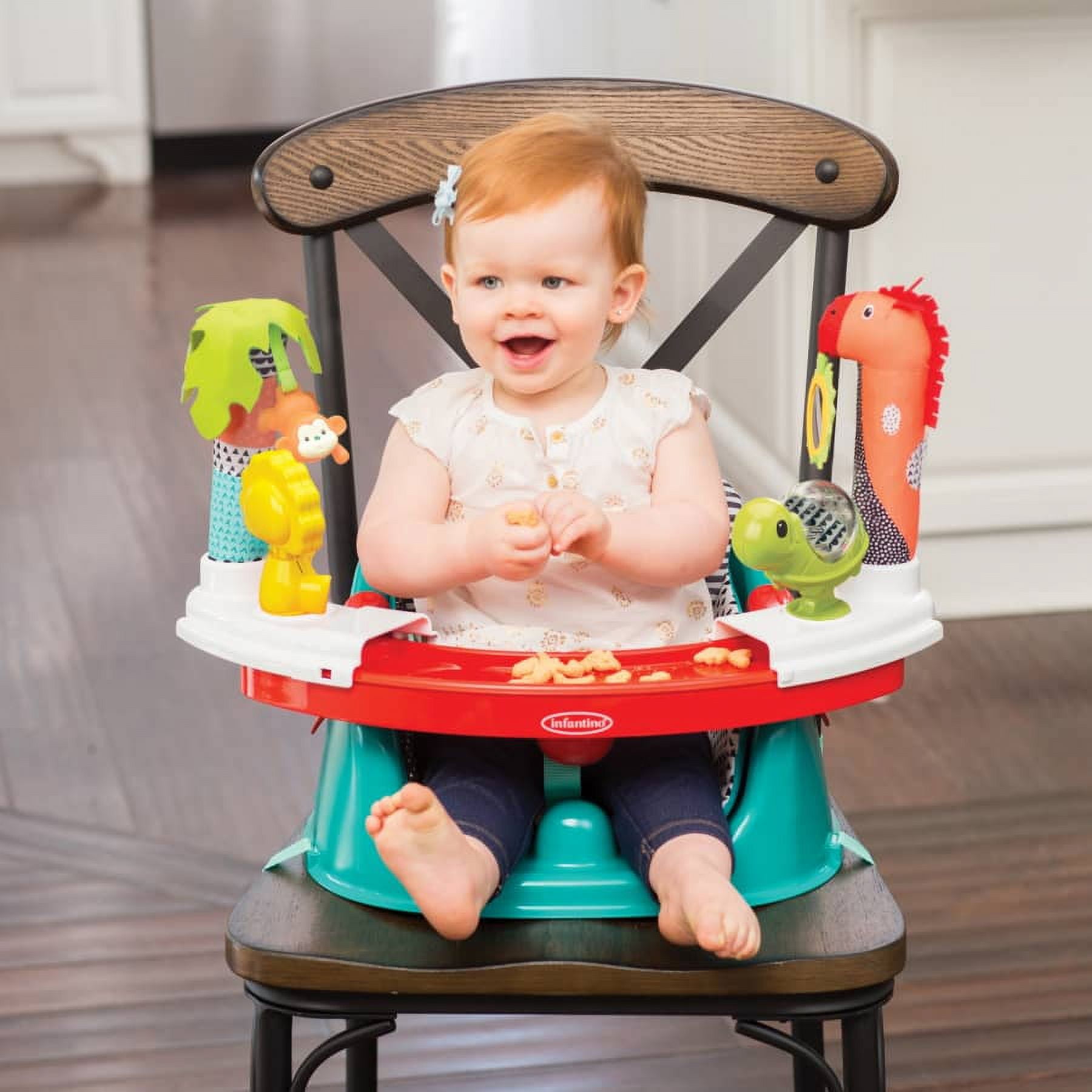 Grow-With-Me 4-in-1 Two-Can-Dine Feeding Booster Seat, Fox – Infantino