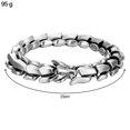 thumbnail image 2 of lionlar Gothic Bracelet Titanium Steel Dragon Scale Bangle 9.05 inches, 2 of 8
