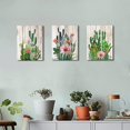 thumbnail image 5 of Cactus Decor Boho Bathroom Southwestern Wall Decor for Living Room Mexican Pictures Green Plant Canvas Art Bedroom Kitchen Home Decoration Tropical Succulent Botanical Painting Office Artworks 12x16", 5 of 6