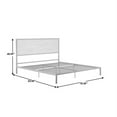 thumbnail image 6 of Modern Industrial King Platform Metal Bed in Oak Brown, 6 of 9