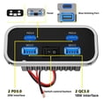 thumbnail image 3 of 12v USB Socket, USB Socket 12v with Quick Charge Pd3.0 Type C & 18w / 3a Qc3.0 Ports, 12-24v Vehicles, Used for Cars, Trucks, Rvs, Boats, Motorcycles, 3 of 8
