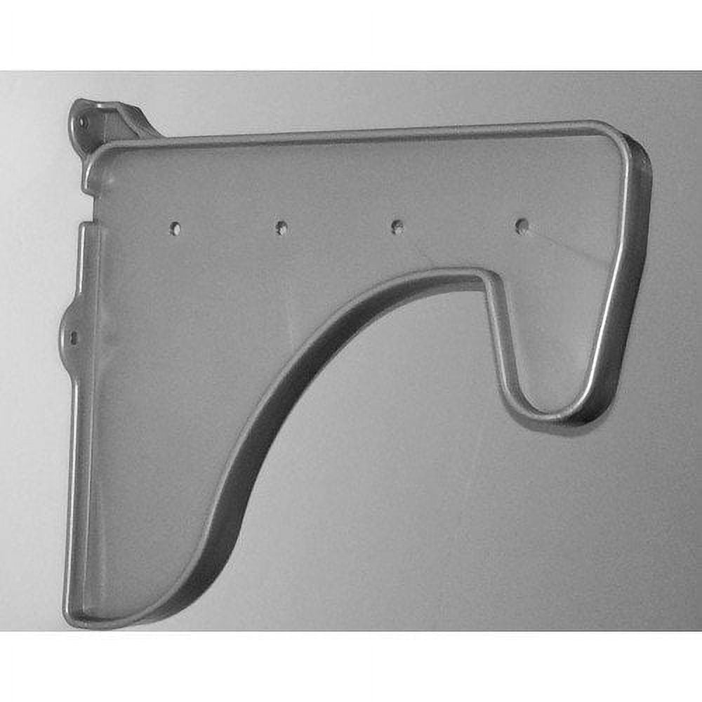 EZ Shelf - 1 End Bracket for Closet Shelf & Rod - White - for Mounting to Back Wall (Without Side Wall) or Joining 2 Units Together