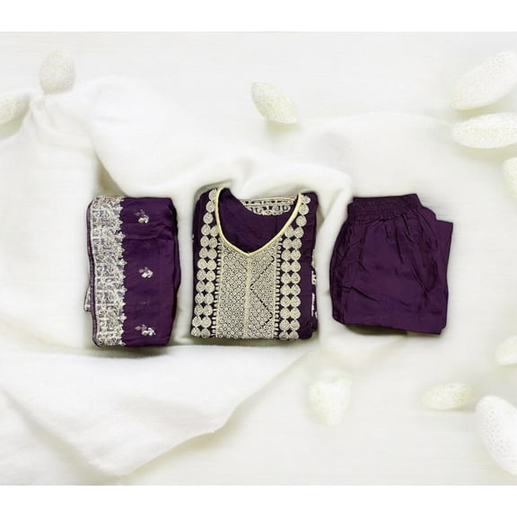 Traditional Linen Party Wear Designer Salwar Kameez Suit,Cultural Wear for Women,01