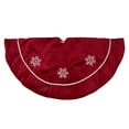 thumbnail image 2 of Northlight Snowflakes Christmas Tree Skirt - 24" - Red and Gold, 2 of 3