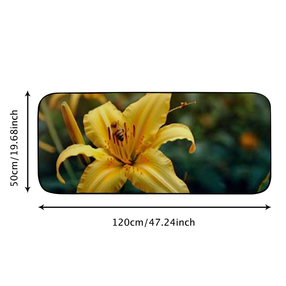 Heduofu Decorative Door Mat, Door Mat with Non-Slip Rubber Backing, Easy Cleaning, Traps Dirt, Rug for Entry, Patio, Garage  - Plants Nature Forest Flowers Cone and Landscape  19.68*47.24 in