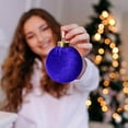 thumbnail image 4 of Velvet Ornaments for Christmas Tree Decorations - Royal Blue Xmas Ball Ornament for Indoor Holiday Decor - Shatterproof Christmas Bulbs Ornaments 80mm 3.15inch - Pack of 12, 4 of 7