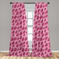 thumbnail image 5 of Ambesonne Fruit Curtains, Pop Art Style Strawberry, Pair of 28"x84", Pale Pink Magenta, 5 of 5