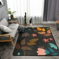 thumbnail image 4 of DouZhe Spring Flowers Leaves Pattern Area Rugs Non-Slip Machine Washable Floor Mat, Floral Plants Foliage Style Carpet Doormat, 63x48 inches, 4 of 6