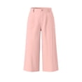 thumbnail image 7 of Sevevn Women's High Waist Linen-Look Wide Leg Cropped Pants Button & Zip Fly Casual Capri Trousers with Pockets Pink XL, 7 of 7