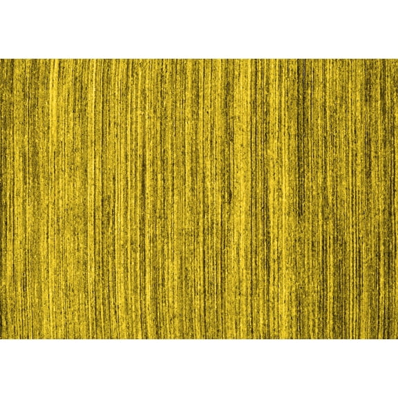 Ahgly Company Indoor Rectangle Abstract Yellow Contemporary Area Rugs, 3' x 5'