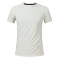 thumbnail image 6 of Men's Short Sleeve Crew Neck T-Shirt with Side Slit Hem – Solid Lightweight Tee Tops for Summer Gym and Casual Wear Basketball Undershirt, 6 of 8