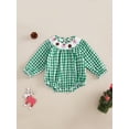 thumbnail image 4 of My Frist Christmas Baby Girl Outfit Newborn Christmas Tree Smocked Bubble Romper 0 3 6 12 18 Months Cute Christmas Clothes, 4 of 8